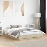 vidaXL Sängram sonoma-ek 120x190 cm konstruerat trä