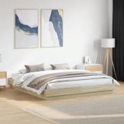 vidaXL Sängram sonoma-ek 180x200 cm konstruerat trä