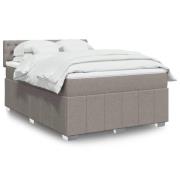 vidaXL Ramsäng med madrass taupe 140x200 cm tyg
