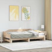 vidaXL Dagbädd med extrasäng 90x200 cm massiv furu