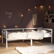vidaXL Sängram utan madrass vit massiv furu 90x200 cm