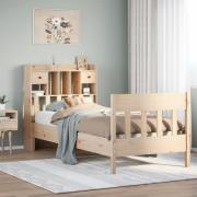 vidaXL Sängram utan madrass 90x200 cm massiv furu