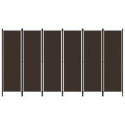 vidaXL Rumsavdelare 6 paneler brun 300x180 cm