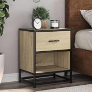 vidaXL Sängbord 2 st sonoma-ek 40x31x50 cm konstruerat trä