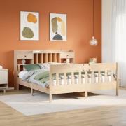 vidaXL Sängram utan madrass 180x200 cm massiv furu