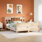 vidaXL Sängram utan madrass 180x200 cm massiv furu