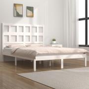 vidaXL Sängram utan madrass vit 150x200 cm massiv furu