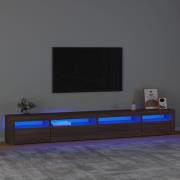 vidaXL Tv-bänk med LED-belysning brun ek 270x35x40 cm