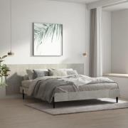 vidaXL Vägghängd sänggavel betonggrå 240x1,5x80 cm konstruerat trä