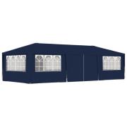 vidaXL Professionellt partytält med väggar 4x9 m blå 90 g/m²
