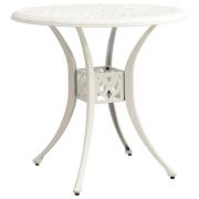 vidaXL Trädgårdsbord vit 78x78x72 cm gjuten aluminium