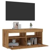 vidaXL TV-bänk med LED-lampor artisan ek 90x35x40 cm konstruerat trä