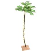 vidaXL Palmträd med LED varmvit 136 LEDs 220 cm