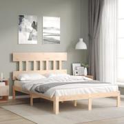 vidaXL Sängram utan madrass 120x200 cm massiv furu