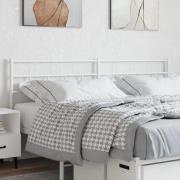 vidaXL Huvudgavel metall vit 200 cm