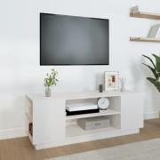 vidaXL Tv-bänk vit 110x35x40,5 cm massiv furu