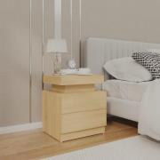 vidaXL Sängbord sonoma-ek 45x35x52 cm konstruerat trä
