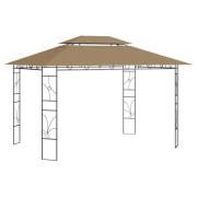 vidaXL Paviljong 4x3x2,7 m taupe 160 g/m²