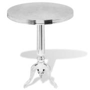 vidaXL Pelarbord runt aluminium silver