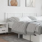 vidaXL Huvudgavel metall vit 160 cm