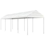 vidaXL Paviljong med tak vit 8,92x2,28x2,69 m polyeten