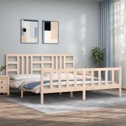 vidaXL Sängram utan madrass 200x200 cm massiv furu