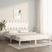 vidaXL Sängram vit 160x200 cm massivt trä