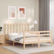 vidaXL Sängram utan madrass 120x200 cm massiv furu