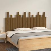 vidaXL Väggmonterad huvudgavel honungsbrun 166x3x80 cm massiv furu
