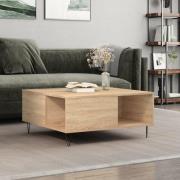 vidaXL Soffbord sonoma-ek 80x80x36,5 cm konstruerat trä