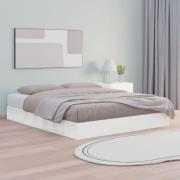 vidaXL Sängram vit 160x200 cm massivt trä