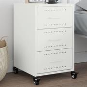 vidaXL Sängbord vit 36x39x59 cm stål