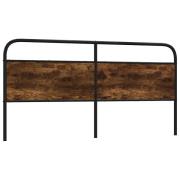 vidaXL Ersättningsgavel rökfärgad ek 180 cm konstruerat trä och stål