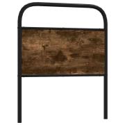 vidaXL Sänggavel rökfärgad ek 75 cm konstruerat trä och stål