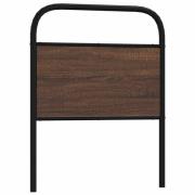 vidaXL Sänggavel brun ek 80 cm stål och konstruerat trä