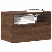 vidaXL Väggmonterat sängbord 2 st brun ek 45x26x28,5 cm