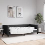 vidaXL Dagbädd svart 100x200 cm tyg