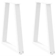 vidaXL Matbordsben V-formade 2 st vita 60x(72-73) cm stål