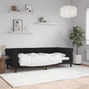 vidaXL Dagbädd svart 90x190 cm sammet