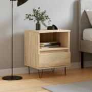 vidaXL Sängbord sonoma-ek 40x35x50 cm konstruerat trä