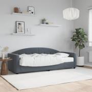 vidaXL Dagbädd med madrass mörkgrå 80x200 cm sammet