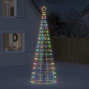vidaXL LED julgran med spikar 570 LED flerfärgad 300 cm