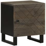 vidaXL Sängbord svart 40x33x46 cm massivt mangoträ