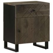 vidaXL Sängbord svart 50x33x60 cm massivt mangoträ