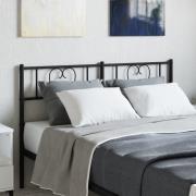 vidaXL Huvudgavel metall svart 160 cm