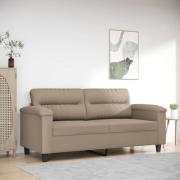 vidaXL 2-sitssoffa taupe 140 cm mikrofibertyg