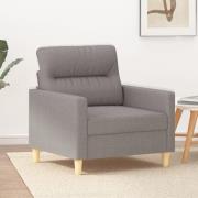 vidaXL Fåtölj taupe 60 cm tyg