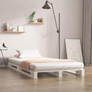 vidaXL Pallsäng vit 90x200 cm massiv furu