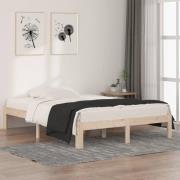 vidaXL Sängram massivt trä 135x190 cm
