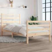vidaXL Sängram massiv furu 90x200 cm